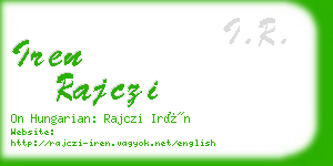 iren rajczi business card